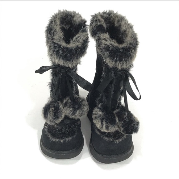 Falls Creek Faux Suede & Fur Boots with Pompoms - Picture 7 of 7